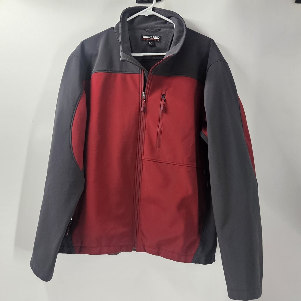 Kirkland Signature Mens XLG‎ Softshell Jacket Full Zip Fleece Brushed Interior